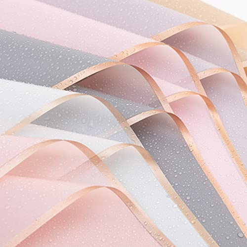 Carta da Regalo per Imballaggio e Decorazione - 20 Fogli in 5 Colori per Doni, Fiori, Arte e Artigianato