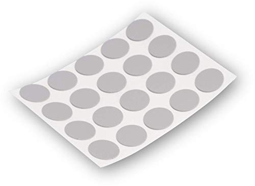 15x Selbstklebende Abdeckkappen für Schrauben, Bohrlöcher & kleine Macken - Universell einsetzbare Schraubenabdeckung (Silber, Ø 20 mm)