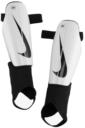 Nike, Charge, Fussball Schienbeinschoner, Weiß/Schwarz/Schwarz, M, Unisex Erwachsener