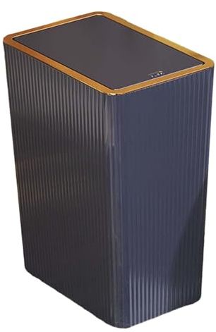 kowaku Poubelle étroite Poubelle de Cuisine avec Couvercle de Type Presse Poubelle avec Couvercles pour Toilettes Étude Entrée Garage Buanderie, 15L Bleu