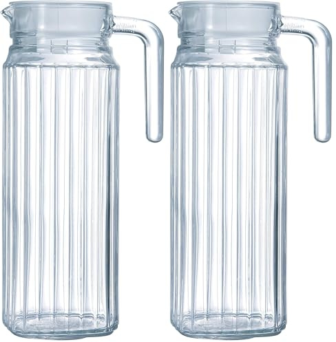 Arcoroc 70361 - Quadro Jarra para Frigorífico con Tapa, 1.1L, 1 Jarra (Paquete de 2)