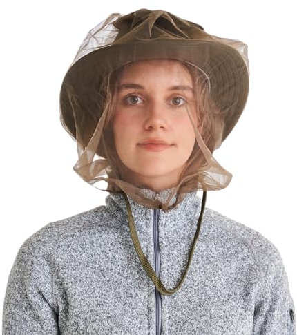 Coghlan's No-See-Um Head Net – Lightweight, Breathable Mesh Protection for Camping, Hiking & Outdoor Activities Tan