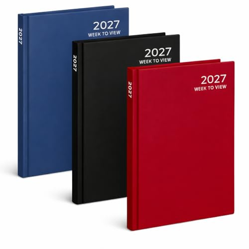 Sixstore Week to View A4 Diary 2027 Appointment Diaries Office Work Planner Desk Organiser A4 WTV 2027 Diaries Year Planning 1 Diary Sent at Random