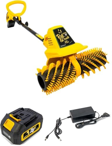 Garland Barredora Peinadora de Césped Artificial - Roll&Comb Keeper 20V 141-V23 - Motor a Batería - Ancho de Trabajo 40 cm - Incluye 1 Batería 2Ah y Cargador Keeper 20V Double Slow
