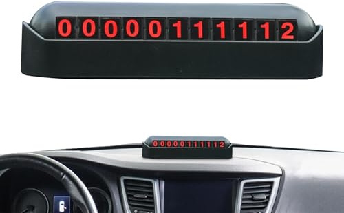 Placa de número de teléfono para coche,Placa de número de teléfono de aparcamiento,Placa de número de teléfono para coche que brilla en la oscuridad, tarjeta de aparcamiento - Placa de estacionamiento