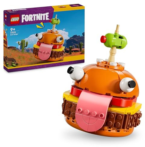 LEGO Fortnite Durrr Burger Set, Video Game Character Building Toy for 9 Plus Year Old Boys & Girls, Collectible Figure, Creative Birthday Gift for Kids, Teens and Gamers 77070