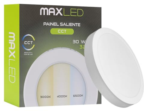 Maxled, Light is Led! Downlight LED Panel Superficie Redondo 30W Φ299mm 3200LM Focos Led Interior Techo CCT Blanco Cálido Neutro Frío No Regulable 220V-240V IP20 Lámpara de Techo de Interiores