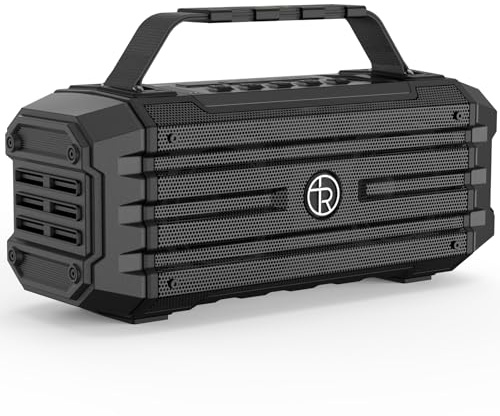 TOMPROAD Portable Bluetooth Speaker 120W Peak 80W Wireless Speakers, TWS Pairing, Deep Bass, Hi-Fi Loud Speaker, IPX6 Waterproof, DSP Sound Boombox for Outdoor, Camping, Party, Beach (Black)