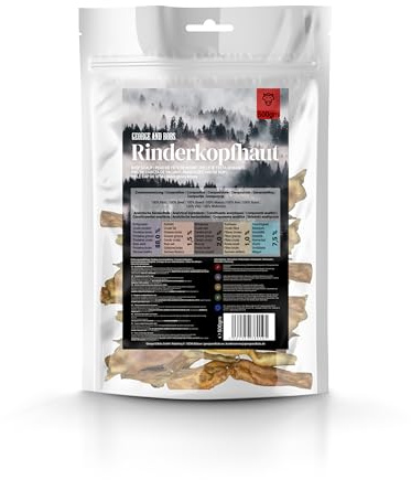 George & Bobs Pelle di bovino, 500 g, 100% bovino, articolo naturale extra duro per cani, senza cereali, senza additivi, lunga occupazione e cura naturale dei denti
