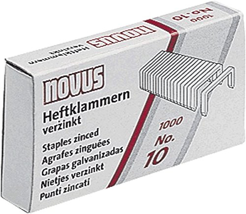 Heftklammern NOVUS, Sorte No.10, verzinkt, PG = 1000 Stück