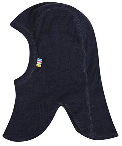 Joha Baby Kinder Unisex Schalmütze Balaclava aus Reiner Merino-Wolle, Größe:45, Farbe:blau