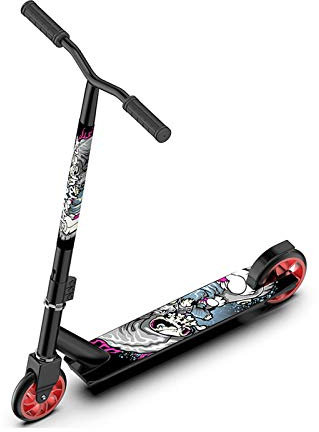 MYAOU Stunt Scooter para niños de 6 a 12 años de Edad, Scooter para Adultos, 360 Giratorio, Ligero, Estilo Libre, Barra Ancha, Cubierta Deportiva para Adolescentes (Negro)