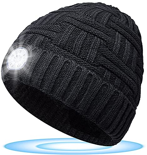 Regalos Navidad Originales para Hombre Mujer - Gorro con Luz Led Mujer Hombre Regalo Original para Amigo Invisible Gorras de Hombre Invierno Gadgets Tecnologicos Accesorios Pesca Gorro Running