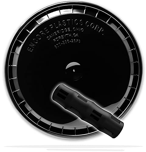 detailmate Bucket Upgrade Set: Lid for Your Washing Bucket Black, Flat, Suitable for Meguiars Bucket and All Grit Guard Car Wash Buckets 3.5 GAL, 5GAL + Ergonomic Handle Snappy Grip for Snap-on