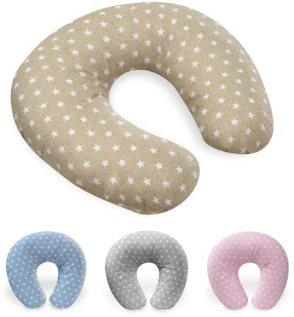 Interbaby Amazon - Coussin d'allaitement Maternité, Étoiles beiges
