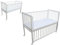 Kinderbett/Beistellbett/Babybett 2in1 120x60cm mit Matratze weiß