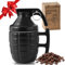 Yuragim 3D Tasse Keramik Handgranate-Becher, 350ml Personalisierte Kaffeebecher Kaffeetasse mit Deckel, 3D Spaß Granate Bierkrüge Trinkbecher für Kaffee Milch Tee, Geschenk für Militärfans Männer PAPA