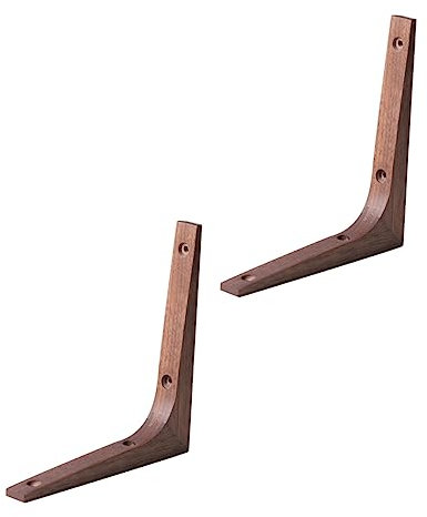 2pcs Solid Wood Shelf Brackets for Wall Mounted Display Supports
