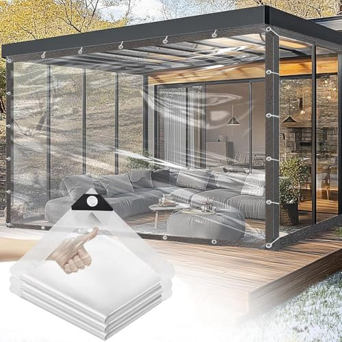 Telone Impermeabile per Esterno 3.5x4 m Telo Occhiellato Rinforzato,Telo Impermeabile Esterno,Telone Occhiellato Impermeabile Rinforzato,Telo Protettivo Multiuso per Barche, Legno, Piscina