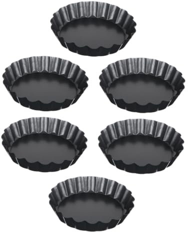 PRETYZOOM 6 Stück Backwerkzeuge pizzapfanne pizzaplatte Plakettenpizza Pizzaständer Kuchenform Folienpfannen Kastenform Pizzastein Pizzaofen Bratpfanne mit Deckel Tortenform Blech Black