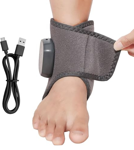 Yhsioaklo Massageur de Pieds avec Chauffage | 4 Niveaux de Chaleur Massageur de Jambes Portable,Enveloppe Sans Fil Chauffante pour Chevilles Hommes Femmes - Relaxation Musculaire Nerfs Mollet Genoux