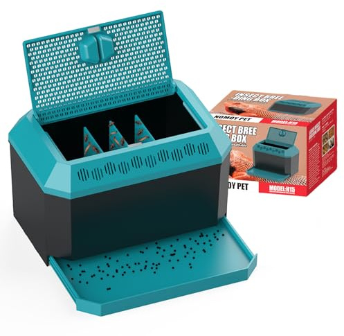 XIGETRAIL Insect Habitat for Crickets, Dubia Roaches, Breadworms,Convenient for Storing, Feeding Insects.(9.25 L x 6.29 W x 5.7 H)