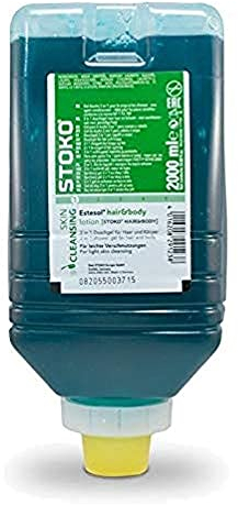 Gel douche 2 en 1 sans savon, liquide et respectueux de la peau pour les cheveux et le corps.