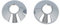 tecuro Universal - Diameter 85 mm Threaded Rosettes (2 Pieces) in Conical Design for Wall Fittings, Chrome-Plated Brass