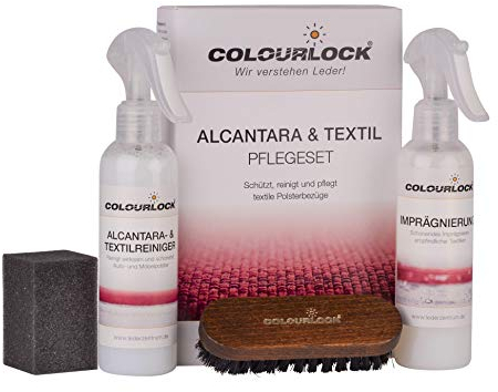 Colourlock - Set per la cura del tessuto, pulisce e impregna delicatamente alcantara, microfibra e fibra naturale