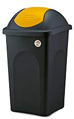 Stefanplast Bascula Multipat, Negro y Amarillo, 60 lt