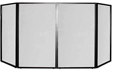 Fame Audio DJ Screen, DJ Tisch für Bühnendekoration, Leichter Transport, Schneller Aufbau, Stahl und Lycra/Spandex Material, 50 x 700 x 1200 mm, 15kg Gewicht, Lichteffekt Kompatibel