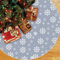 Weihnachtsbaumdecke, 120cm Groß Grau Weihnachtsbaum Rock mit Weiß Schneeflocke, Rund Polyester Christbaumdecke, Tannenbaumdecke Weihnachtsbaum Decke für Weihnachten Party Winterferien Dekoration