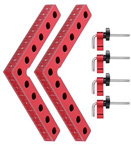 Knpwer 2 Stück 90 Grad Positionierwinkel,4,72 x 4,72 (120 x 120mm) 90 Grad Winkel Klemme Positionierwinkel Klemme,Rechtwinklige Klemmen aus Aluminiumlegierung