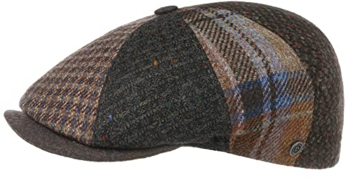 bugatti Tensted Patchwork Flatcap Schirmmütze Schiebermütze Ballonmütze (56 cm - grün-braun)