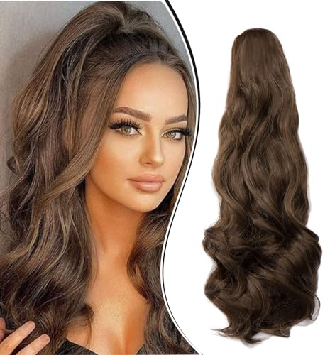 Dcbaboo Extensions de cheveux bouclés synthétiques ondulés 45,7 cm Pour femme