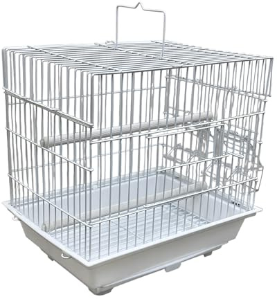 WUNDAPETS Portable Bird Cage Carrier for Small Birds - Budgie, Canary, Finch Travel Crate
