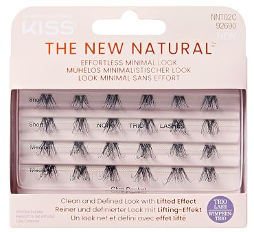 KISS The New Natural Trio Lashes False Eyelashes Clusters 02, 24 Wisps