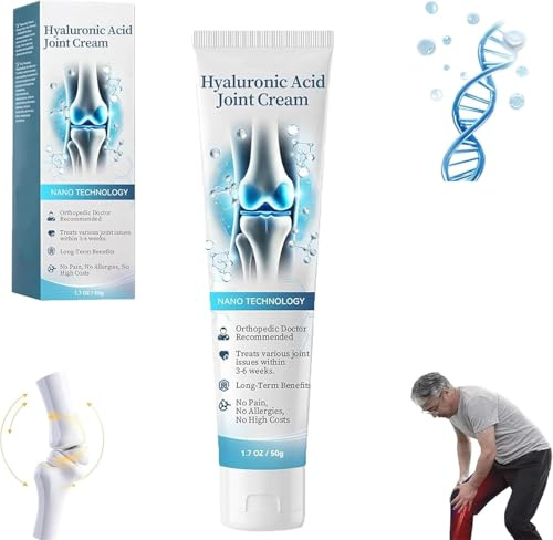 Arthroheal Crème réparatrice pour articulations à l'acide hyaluronique, crème pour soulager la douleur arthroheal, crème de thérapie articulaire et osseuse, pour le dos,le cou,les mains,les genoux (1)