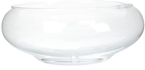 Xoeryoy Jardinière de Bol de Lotus, Bol Fleur Lotus Rond 6 Pouces, nénuphar Clair, Verre décoratif pour Fleur Plante hydroponique succulente Poisson décor à la Maison
