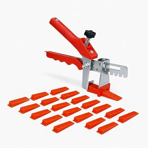 Lacosvi 1 Alicate con 100 Cuñas Niveladoras, Sistema de Nivelación para azulejos y Losas.