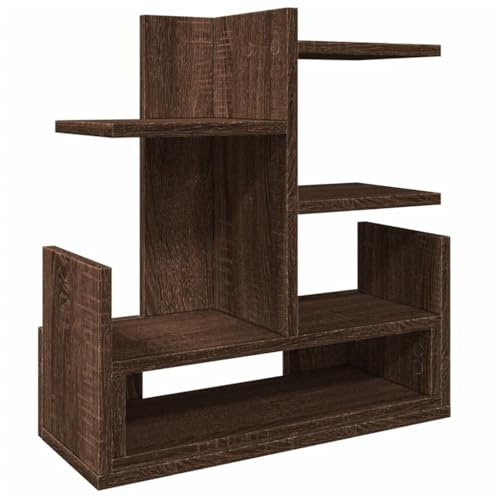 Skrivbordsorganisatör ekutseende trämaterial 49 x 20 x 52,5 cm med förvaringsfack för mappar, dokument och papper, platsbesparande stapelbar, perfekt för kontor, hemmakontor och organisation
