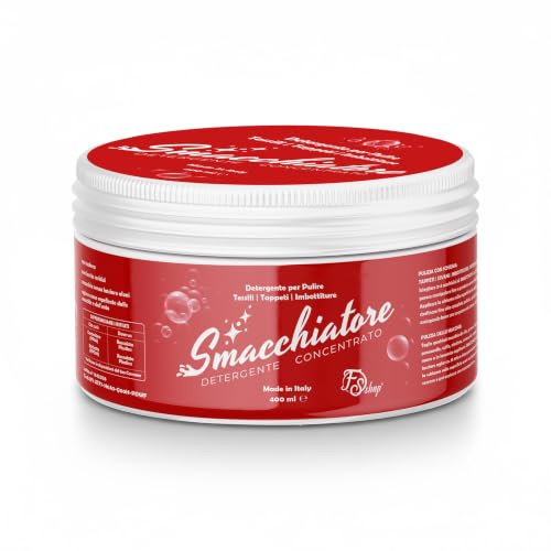 Smacchiatore professionale a secco in crema per Tessuti,Sedili Auto.Scarpe, Tappeti e Imbottiture Elimina anche le Macchie più Difficili Vino.Caffe.Grasso.Trucco.erba.Sporco Ostinato