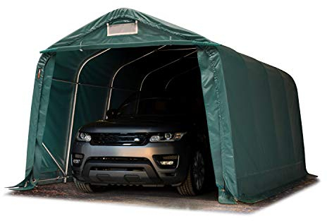 TOOLPORT Tente-Garage env. 3,3x4,8m PVC Haute densité Anti-feu env. 720g/² Tente de pâturage, abri, Tente de Stockage Vert