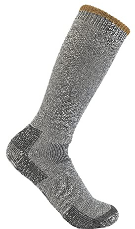 Carhartt Herren Heavyweight Wool Blend Boot Socken, Meliert, Grau, Large