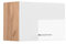 Vicco Hängeschrank R-Line, hängender Küchenschrank, Weiß Hochglanz/Goldkraft Eiche, 60 cm Flach