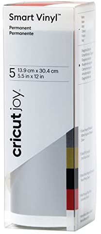 Cricut Joy Smart Vinyl Permanent | Elegance (matt) | 30, 5 cm | x selbstklebende Vinylfolien | für die Verwendung mit, 2009833, Multi, 30.5cm (12'')