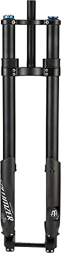splumzer 26/27.5/29 Inch Bike Suspension Fork, Mountain Bike Air Double Shoulder Downhill Rappel Shock Absorber MTB/QR/AM