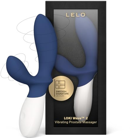 LELO LOKI Wave 2 Massaggiatore Prostatico Prostata Vibratore Uomo con 12 Impostazioni e Design Impermeabile, Sex Toys, Base Blu