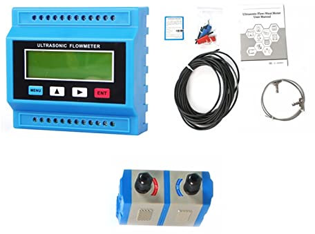 Temporizador de manguera Sensor de abrazadera Medidor de flujo ultrasónico digital líquido TUF-2000M Módulo montado en la pared Medidor de flujo de agua Transductor TS-2 / TM-1-HT ( Color : Host plus