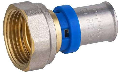 Raccordo dritto femmina Ø16 con dado girevole 3/4' multistrato a pressare (x10) | Connessione resistente e durevole | Ideale per impianti idraulici | Facile installazione | QUICK PLOMBERIE